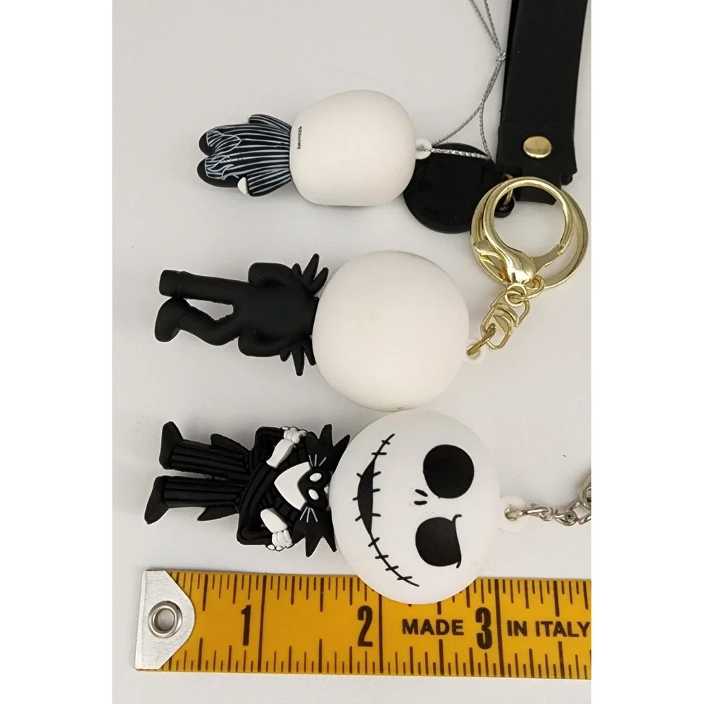 Disney Jack Skellington Keychains & Hallmark Ornament Black White Death Note EXC